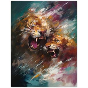 Artery8 A Big Cat Fight Jaguar Lion Leopard Action Painting Aqua Blue Large Wall Art Poster Print Thick Paper 18X24 Inch Artery8 A Big Cat Fight Jaguar Lion Leopard Action Painting Aqua Blue Large Wall Art Poster Print Thick Paper 18X24 Inch
