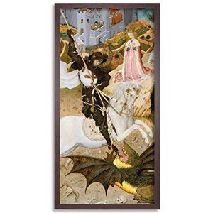Fine Art Prints Martorell Saint George Killing Dragon Painting Horse Queen Long Framed Art Print Wall Poster 25x12 inch Fine Art Prints Martorell Saint George Killing Dragon Painting Horse Queen Long Framed Art Print Wall Poster 25x12 inch