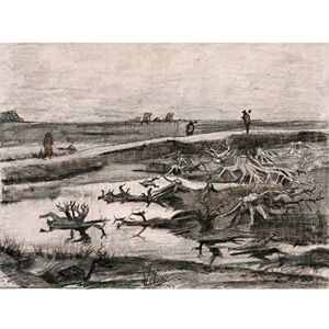 Fine Art Prints Van Gogh Landscape With Bog Trunks Travaux Aux Champs Large Wall Art Print Canvas Premium Poster Mural Fine Art Prints Van Gogh Landscape With Bog Trunks Travaux Aux Champs Large Wall Art Print Canvas Premium Poster Mural