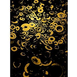 Artery8 Gold Effect Yellow Black Washers Circles Abstract Unframed Art Print Poster Wall Decor 12x16 inch Artery8 Gold Effect Yellow Black Washers Circles Abstract Unframed Art Print Poster Wall Decor 12x16 inch