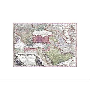 Wee Blue Coo Map Antique Seutter Turkey Ottoman Empire Persia Arabia Wall Art Print Wee Blue Coo Map Antique Seutter Turkey Ottoman Empire Persia Arabia Wall Art Print