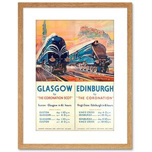 Wee Blue Coo Travel Rail Train Glasgow Edinburgh Scotland Castle Framed Wall Art Print Wee Blue Coo Travel Rail Train Glasgow Edinburgh Scotland Castle Framed Wall Art Print