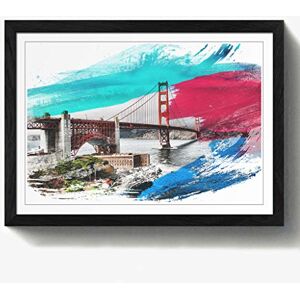 Arty Pie Framed Print Black A2 (24.5x18 Inch) The Golden Gate Bridge San Francisco California (8) V2, Wood, Multi-Colour, 60 x 42 x 2 cm Arty Pie Framed Print Black A2 (24.5x18 Inch) The Golden Gate Bridge San Francisco California (8) V2, Wood, Multi-Colour, 60 x 42 x 2 cm