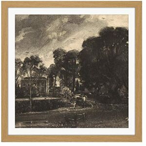 Artery8 David Lucas East Bergholt Suffolk 1832 Painting Square Wooden Framed Wall Art Print Picture 16X16 Inch Artery8 David Lucas East Bergholt Suffolk 1832 Painting Square Wooden Framed Wall Art Print Picture 16X16 Inch