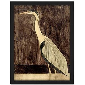Artery8 Mesquita Heron Bird Animal Nature Drawing Artwork Framed Wall Art Print 18X24 Inch Artery8 Mesquita Heron Bird Animal Nature Drawing Artwork Framed Wall Art Print 18X24 Inch
