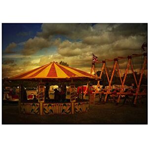 Wee Blue Coo Photo Composition Fairground Stall Ride Flag Cloudy Wall Art Print Wee Blue Coo Photo Composition Fairground Stall Ride Flag Cloudy Wall Art Print