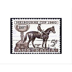 Wee Blue Coo POSTAGE STAMP AUSTRALIA VINTAGE MELBOURNE CUP ARCHER FRAMED ART PRINT B12X8853 Wee Blue Coo POSTAGE STAMP AUSTRALIA VINTAGE MELBOURNE CUP ARCHER FRAMED ART PRINT B12X8853