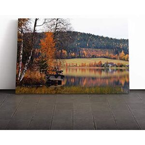 Big Box Art Canvas Print Wall Art Sweden Forest and Lake Landscape (1) Mounted & Stretched Box Frame Picture Home Decor for Kitchen, Living Room, Bedroom, Hallway, Multi-Colour, 20x14 Inch Big Box Art Canvas Print Wall Art Sweden Forest and Lake Landscape (1) Mounted & Stretched Box Frame Picture Home Decor for Kitchen, Living Room, Bedroom, Hallway, Multi-Colour, 20x14 Inch