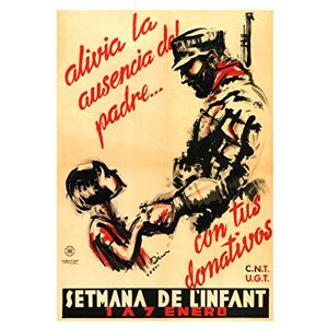 Wee Blue Coo War Spanish Civil Ugt CNT Republican Spain Vintage Ad Wall Art Print Wee Blue Coo War Spanish Civil Ugt CNT Republican Spain Vintage Ad Wall Art Print