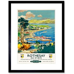Wee Blue Coo Travel Rothesay Isle Of Bute British Railways Harbour River Art Framed Wall Art Print Wee Blue Coo Travel Rothesay Isle Of Bute British Railways Harbour River Art Framed Wall Art Print