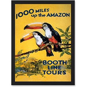 Wee Blue Coo Amazon Toucan River Brazil South America Jungle Rain Forest Vintage Travel Advert Artwork Framed Wall Art Print A4 Wee Blue Coo Amazon Toucan River Brazil South America Jungle Rain Forest Vintage Travel Advert Artwork Framed Wall Art Print A4