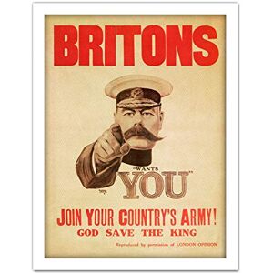 Fine Art Prints Leete War WWI UK Kitchener Britons Iconic Advert Artwork Framed Wall Art Print 18X24 Inch Fine Art Prints Leete War WWI UK Kitchener Britons Iconic Advert Artwork Framed Wall Art Print 18X24 Inch