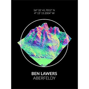 Wee Blue Coo Ben Lawers Mountain Topography Perthshire Scotland Art Print Poster Wall Decor 12X16 Inch Wee Blue Coo Ben Lawers Mountain Topography Perthshire Scotland Art Print Poster Wall Decor 12X16 Inch