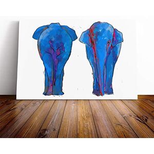 Big Box Art Wall Elephant Art (3) Canvas Print Gallery Wrapped 30mm Frame Wall Art 20x14 inches Ready to Hang Contemporary Animals Picture Living Room Bedroom Lounge Office Big Box Art Wall Elephant Art (3) Canvas Print Gallery Wrapped 30mm Frame Wall Art 20x14 inches Ready to Hang Contemporary Animals Picture Living Room Bedroom Lounge Office