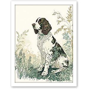 Artery8 English Springer Spaniel Dog in Field Modern Pastel Watercolour Illustration Artwork Framed Wall Art Print 18X24 Inch Artery8 English Springer Spaniel Dog in Field Modern Pastel Watercolour Illustration Artwork Framed Wall Art Print 18X24 Inch