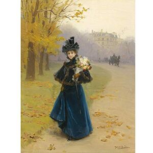 Artery8 Daniel Hernandez Woman In The Bois De Boulogne C1885 Painting Art Print Canvas Premium Wall Decor Poster Mural Artery8 Daniel Hernandez Woman In The Bois De Boulogne C1885 Painting Art Print Canvas Premium Wall Decor Poster Mural