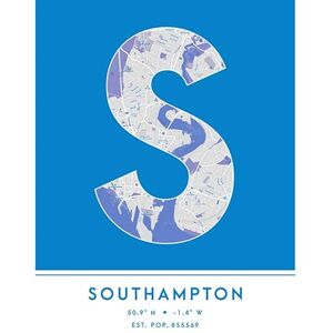 Wee Blue Coo Southampton England United Kingdom City Map Blue Colour Block Modern Typography Stylish Letter Unframed Word Wall Art Print Poster for Home Décor CITYMAP1 Wee Blue Coo Southampton England United Kingdom City Map Blue Colour Block Modern Typography Stylish Letter Unframed Word Wall Art Print Poster for Home Décor CITYMAP1