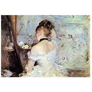 Wee Blue Coo Painting Morisot Lady Toilet Old Master Wall Art Print Wee Blue Coo Painting Morisot Lady Toilet Old Master Wall Art Print