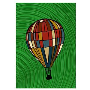 Wee Blue Coo Painting Hot Air Balloon Checked Design Green Abstract Sky Wall Art Print Wee Blue Coo Painting Hot Air Balloon Checked Design Green Abstract Sky Wall Art Print