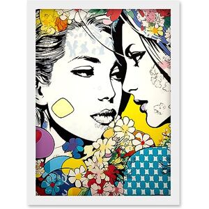 Artery8 Soulmates Love of a Woman Gay LGBTQ Pan Floral Spring Flower Pattern Lesbian Artwork Framed Wall Art Print A4 Artery8 Soulmates Love of a Woman Gay LGBTQ Pan Floral Spring Flower Pattern Lesbian Artwork Framed Wall Art Print A4
