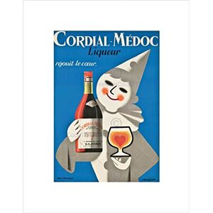 Wee Blue Coo Ad Drink Alcohol Liqueur Heart Glass Clown Pierrot France Art Wall Art Print Wee Blue Coo Ad Drink Alcohol Liqueur Heart Glass Clown Pierrot France Art Wall Art Print