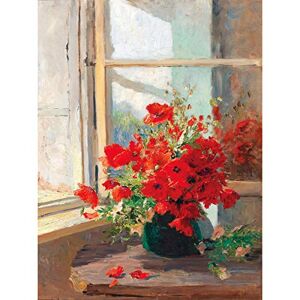 Artery8 Florian Bouquet Poppies Window Flowers Painting Art Print Canvas Premium Wall Decor Poster Mural Artery8 Florian Bouquet Poppies Window Flowers Painting Art Print Canvas Premium Wall Decor Poster Mural