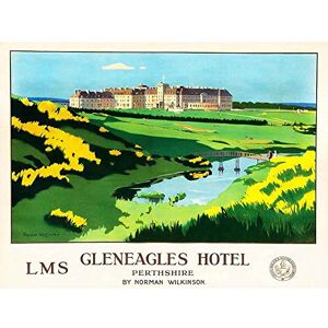 Wee Blue Coo Travel Tourism Transport Hotel Gleneagles Scotland Lms Railway Golf Art Print Poster Wall Decor 12X16 Inch Wee Blue Coo Travel Tourism Transport Hotel Gleneagles Scotland Lms Railway Golf Art Print Poster Wall Decor 12X16 Inch