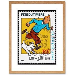 Wee Blue Coo Postage Stamp France Euro Tintin Snowy Herge Postmarked Framed Wall Art Print Wee Blue Coo Postage Stamp France Euro Tintin Snowy Herge Postmarked Framed Wall Art Print