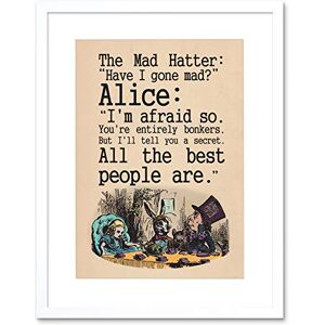Wee Blue Coo Quote Carroll Book Alice Wonderland Mad Hatter Tea Party Framed Wall Art Print Wee Blue Coo Quote Carroll Book Alice Wonderland Mad Hatter Tea Party Framed Wall Art Print