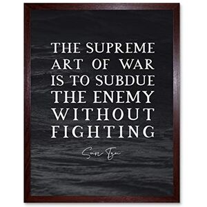 Artery8 Slate Inspiring Quote Sun Tzu Art of War Subdue Enemy Without Fighting Art Print Framed Poster Wall Decor 12x16 inch Artery8 Slate Inspiring Quote Sun Tzu Art of War Subdue Enemy Without Fighting Art Print Framed Poster Wall Decor 12x16 inch