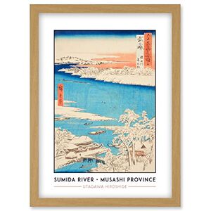 Wee Blue Coo Sumida River, Snowy Morning Musashi Province Utagawa Hiroshige Japanese Woodblock Classic Collection Artwork Framed Wall Art Print A4 Wee Blue Coo Sumida River, Snowy Morning Musashi Province Utagawa Hiroshige Japanese Woodblock Classic Collection Artwork Framed Wall Art Print A4