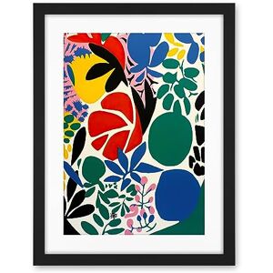 Artery8 Botanical Garden Henri Matisse Inspired Acrylic Painting Abstract Bright Shapes Artwork Framed Wall Art Print 18X24 Inch Artery8 Botanical Garden Henri Matisse Inspired Acrylic Painting Abstract Bright Shapes Artwork Framed Wall Art Print 18X24 Inch