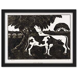Artery8 Bernard Essers Two Cows Tree Bw Animal Landscape Artwork Framed Wall Art Print 18X24 Inch Artery8 Bernard Essers Two Cows Tree Bw Animal Landscape Artwork Framed Wall Art Print 18X24 Inch