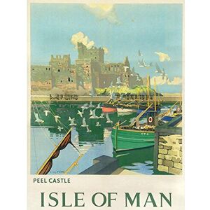 Wee Blue Coo Advert Travel Isle Man Peel Castle British Harbour Gull Art Print Poster Wall Decor 12X16 Inch Wee Blue Coo Advert Travel Isle Man Peel Castle British Harbour Gull Art Print Poster Wall Decor 12X16 Inch