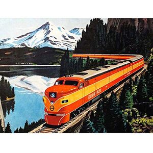 Wee Blue Coo Painting Landscape Travel Train Rail Southern Pacific Mountain Art Print Poster Wall Decor 12X16 Inch Wee Blue Coo Painting Landscape Travel Train Rail Southern Pacific Mountain Art Print Poster Wall Decor 12X16 Inch