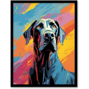 Artery8 Great Dane Dog Lover Gift Pet Portrait Pastel Colour Blue Orange Purple Artwork Painting Artwork Framed Wall Art Print 18X24 Inch Artery8 Great Dane Dog Lover Gift Pet Portrait Pastel Colour Blue Orange Purple Artwork Painting Artwork Framed Wall Art Print 18X24 Inch