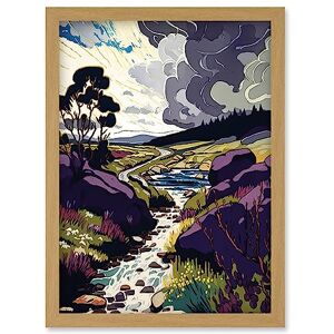 Artery8 Stormy Clouds over Stream Wild Scottish Landscape Artwork Framed Wall Art Print A4 Artery8 Stormy Clouds over Stream Wild Scottish Landscape Artwork Framed Wall Art Print A4