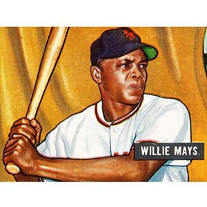 Artery8 Bowman willie Mays Baseball Card Portrait Large Wall Art Poster Print Thick Paper 18X24 Inch Artery8 Bowman willie Mays Baseball Card Portrait Large Wall Art Poster Print Thick Paper 18X24 Inch