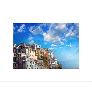 Wee Blue Coo Photo Cityscape Pretty Italian Houses Hill Cliff Sky Wall Art Print Wee Blue Coo Photo Cityscape Pretty Italian Houses Hill Cliff Sky Wall Art Print