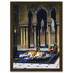 Artery8 Gerome Grief Of The Pasha Mourning Tiger Painting Artwork Framed Wall Art Print A4 Artery8 Gerome Grief Of The Pasha Mourning Tiger Painting Artwork Framed Wall Art Print A4