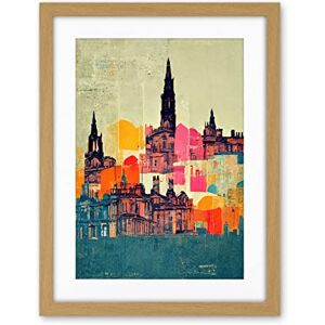 Wee Blue Coo Boho Abstract Multi Coloured Cityscape Skyline Painting Folk Art Artwork Framed Wall Art Print 18X24 Inch Wee Blue Coo Boho Abstract Multi Coloured Cityscape Skyline Painting Folk Art Artwork Framed Wall Art Print 18X24 Inch