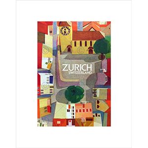 Wee Blue Coo TRAVEL ZURICH SWITZERLAND COLOURFUL FUNKY BLACK FRAMED ART PRINT B12X3416 Wee Blue Coo TRAVEL ZURICH SWITZERLAND COLOURFUL FUNKY BLACK FRAMED ART PRINT B12X3416