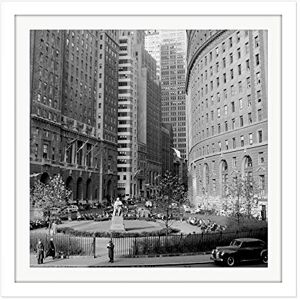 Artery8 New York City Bowling Green Park Vintage Photo Square Wooden Framed Wall Art Print Picture 16X16 Inch Artery8 New York City Bowling Green Park Vintage Photo Square Wooden Framed Wall Art Print Picture 16X16 Inch