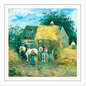 Fine Art Prints Pissarro The Hay Cart Montfoucault Square Wooden Framed Wall Art Print Picture 16X16 Inch Fine Art Prints Pissarro The Hay Cart Montfoucault Square Wooden Framed Wall Art Print Picture 16X16 Inch