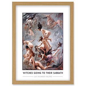 Wee Blue Coo Luis Ricardo Falero Witches Going To Their Sabbath Painting Artwork Framed Wall Art Print A4 Wee Blue Coo Luis Ricardo Falero Witches Going To Their Sabbath Painting Artwork Framed Wall Art Print A4