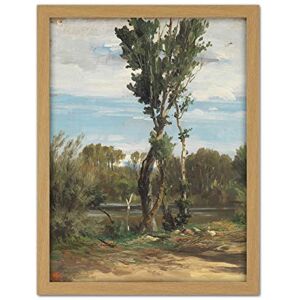 Fine Art Prints De Haes Lake Casa De Campo Tree Landscape Painting Large Framed Art Print Poster Wall Decor 18x24 in Fine Art Prints De Haes Lake Casa De Campo Tree Landscape Painting Large Framed Art Print Poster Wall Decor 18x24 in