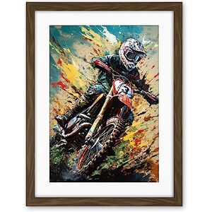 Artery8 Motocross Race Sport Driver Action Shot Painting Artwork Framed Wall Art Print 18X24 Inch Artery8 Motocross Race Sport Driver Action Shot Painting Artwork Framed Wall Art Print 18X24 Inch