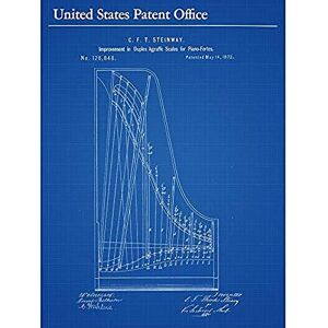 Artery8 Steinway Improvement Piano Fortes 1872 Top Vintage Patent Unframed Wall Art Print Poster Home Decor Premium Artery8 Steinway Improvement Piano Fortes 1872 Top Vintage Patent Unframed Wall Art Print Poster Home Decor Premium