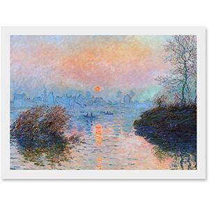 Wee Blue Coo Monet Sunset Seine Lavacourt Winter Painting Artwork Framed Wall Art Print A4 Wee Blue Coo Monet Sunset Seine Lavacourt Winter Painting Artwork Framed Wall Art Print A4