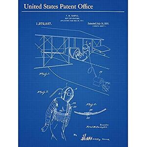 Artery8 Sample Aviator Flight Suit 1918 Patent Plan Art Print Canvas Premium Wall Decor Poster Mural Artery8 Sample Aviator Flight Suit 1918 Patent Plan Art Print Canvas Premium Wall Decor Poster Mural